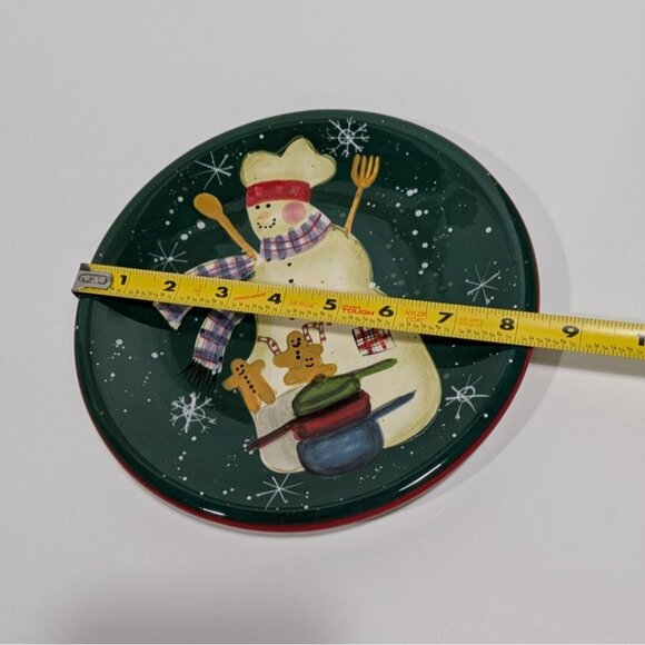 Certified International Snowman Gingerbread Hand Painted Holiday Plate - Picture 3 of 6